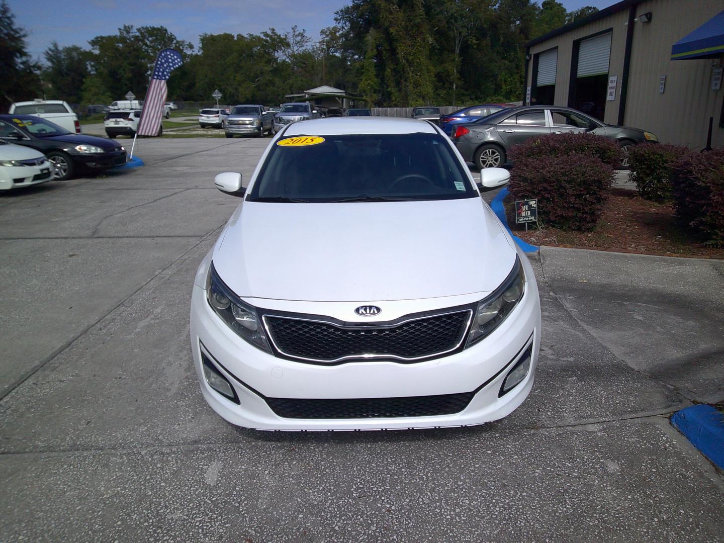 2015 WHITE KIA OPTIMA LX (KNAGM4A74F5) , located at 390 Hansen Avenue, Orange Park, FL, 32065, (904) 276-7933, 30.130497, -81.787529 - Photo#0